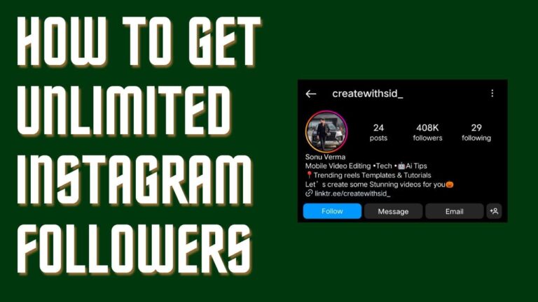 How to Get Unlimited Instagram Followers